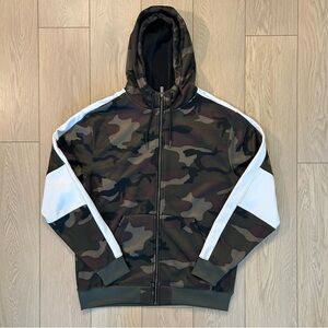 CSG Men’s Fleece Full-zip up Size XL Camo Hoodie
